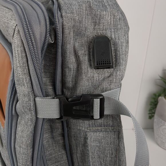 Lumesner Grey Carry On Backpack 40L Flight Approved XL Travel Backpack USB Port - Picture 5 of 16